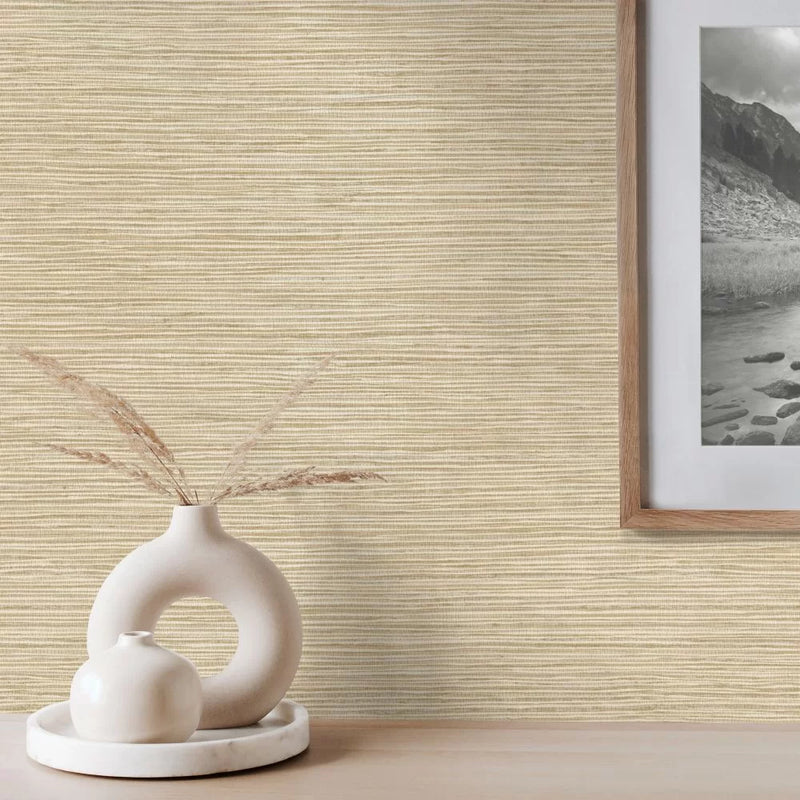 Grasscloth Wallpaper-Straw