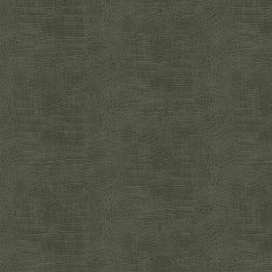 Imitation Crocodile Leather Wallpapers - Pine Green