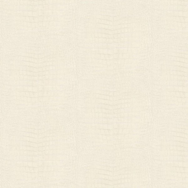 Sample - Imitation Crocodile Leather Wallpapers - Cream
