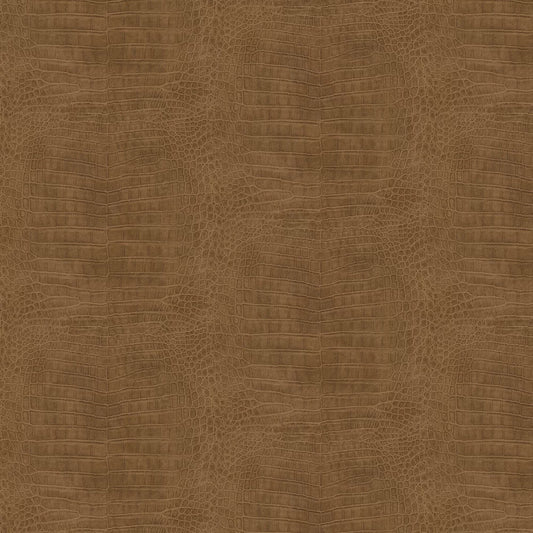 Imitation Crocodile Leather Wallpapers - Warm Brown