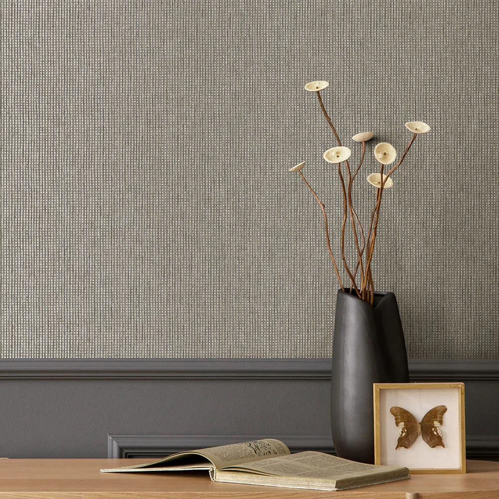 Pique Textured Wallpaper - Charcoal
