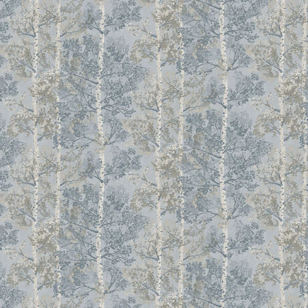Sample - Silverwood Wallpaper by Rasch - Blue