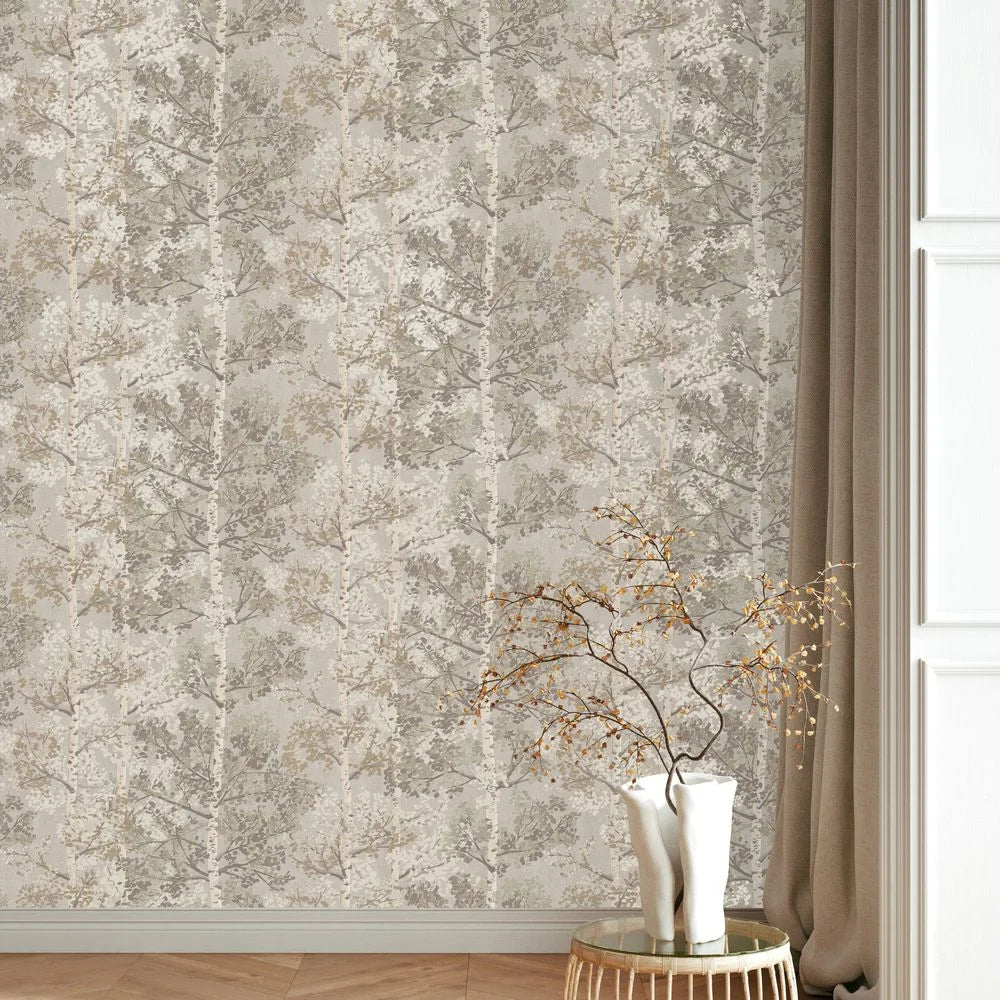 Silverwood Wallpaper by Rasch - Natural