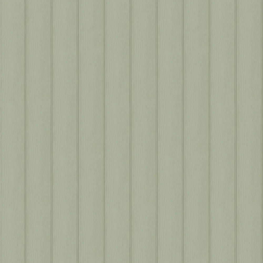 Tongue & Groove Wallpaper – Sage Green