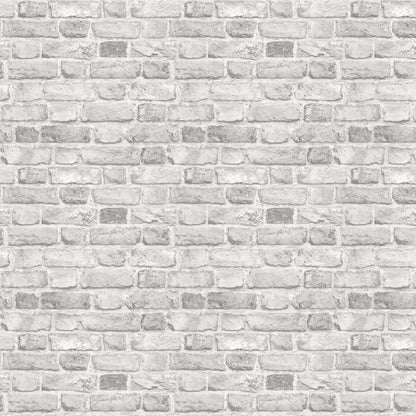 Vintage Brick Wallpaper - Grey