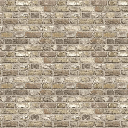Vintage Brick Wallpaper - Neutral
