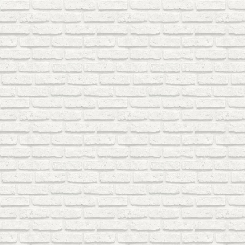 White Brick Wallpaper - White - Discontinuing