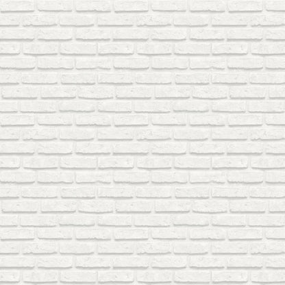 White Brick Wallpaper - White - Discontinuing