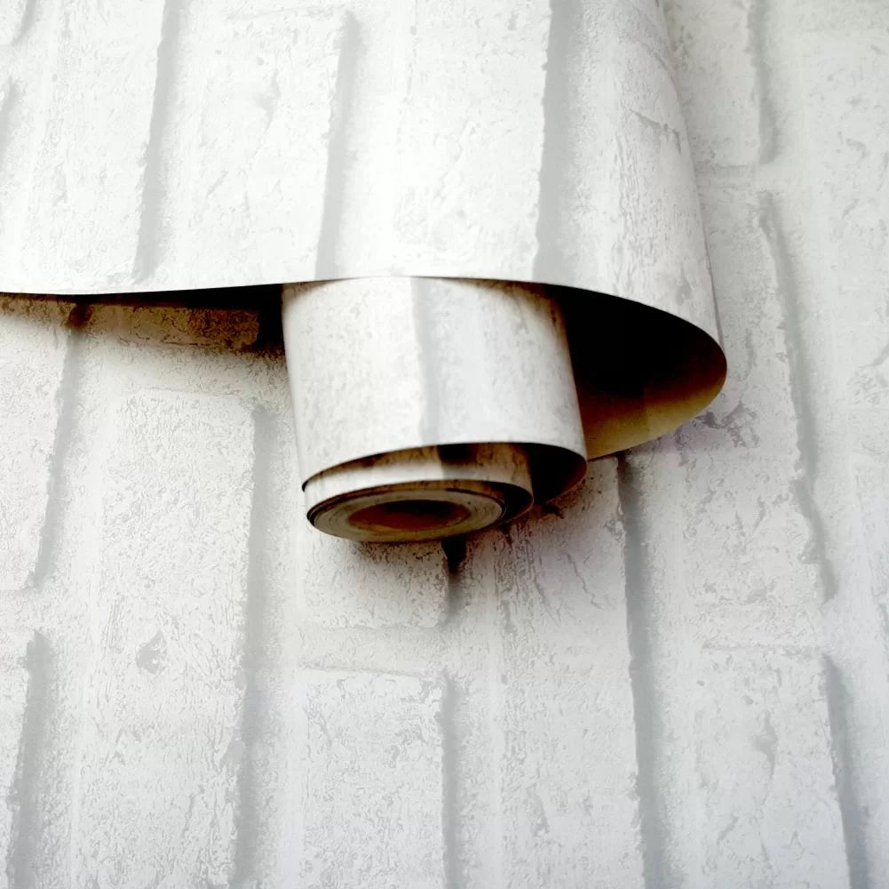 White Brick Wallpaper - White - Discontinuing