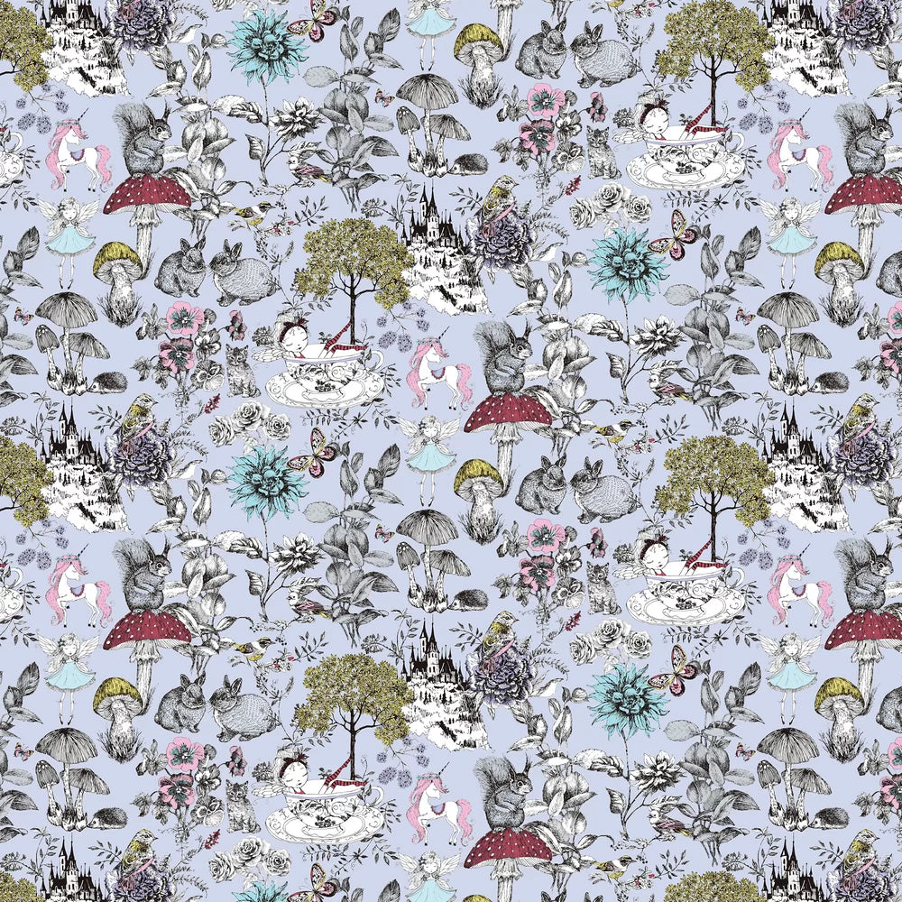Sample - Little Love Wallpaper - Blue