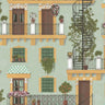 Alfaro Wallpaper - Cole & Son -  Ochre & Green