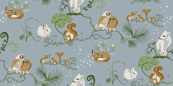 Sample - Alice - Custom Sized Wallpaper Mural (per m2) - Blue