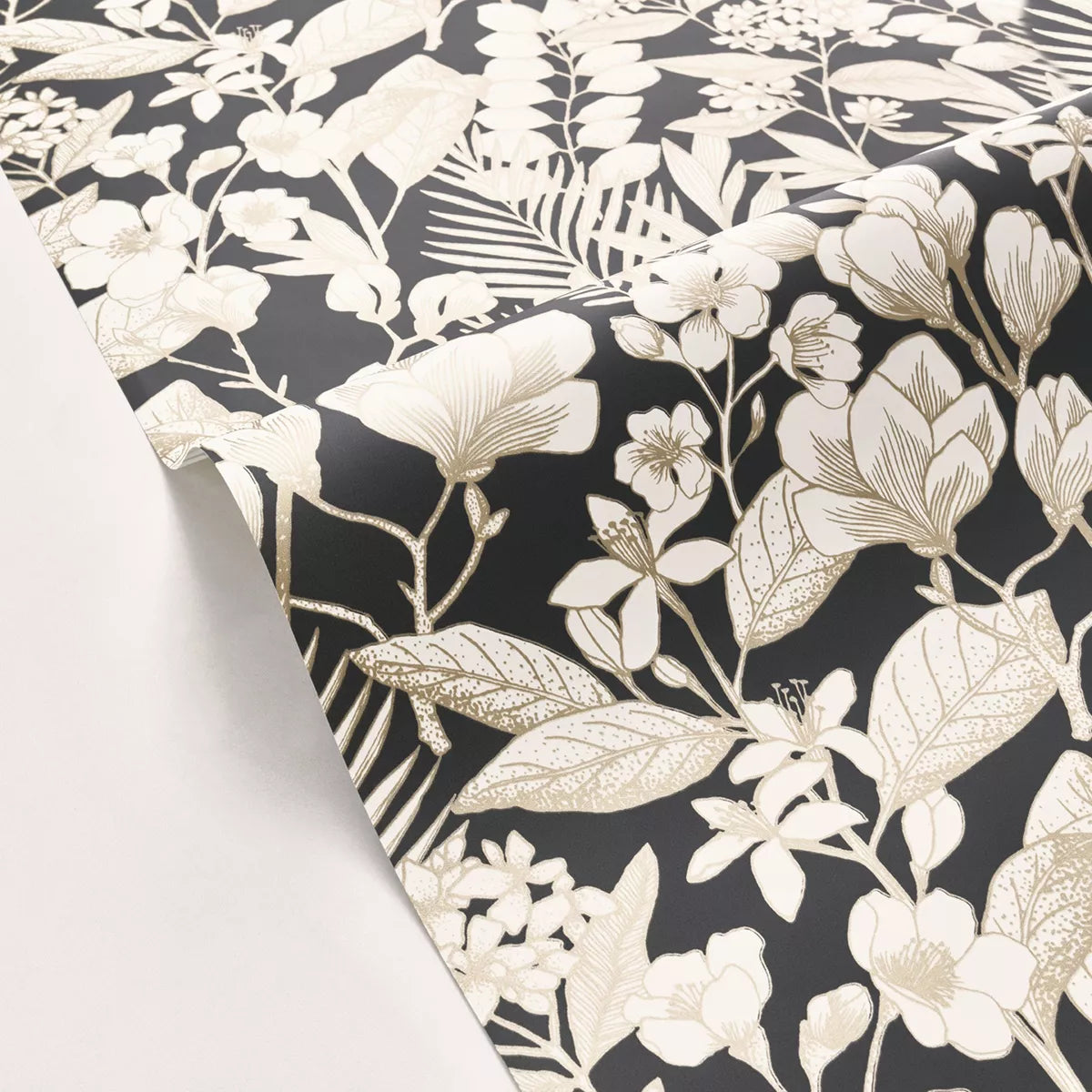 May Flower Wallpaper - Black and Gold - Discontinuing