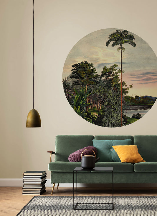 Vintage Landscape - Circular Mural - Self Adhesive