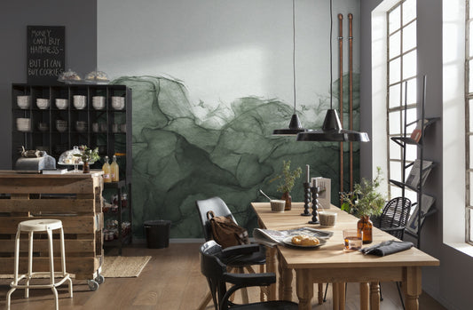 Green Dust - Custom Sized Mural Wallpaper (per m2)