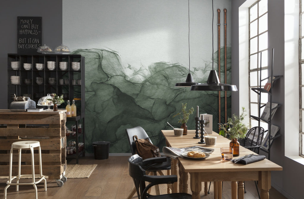 Green Dust - Custom Sized Mural Wallpaper (per m2)