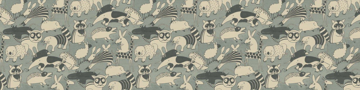 Wobble Zoo - Custom Sized Wallpaper Mural (per m2)