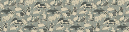 Wobble Zoo - Custom Sized Wallpaper Mural (per m2)