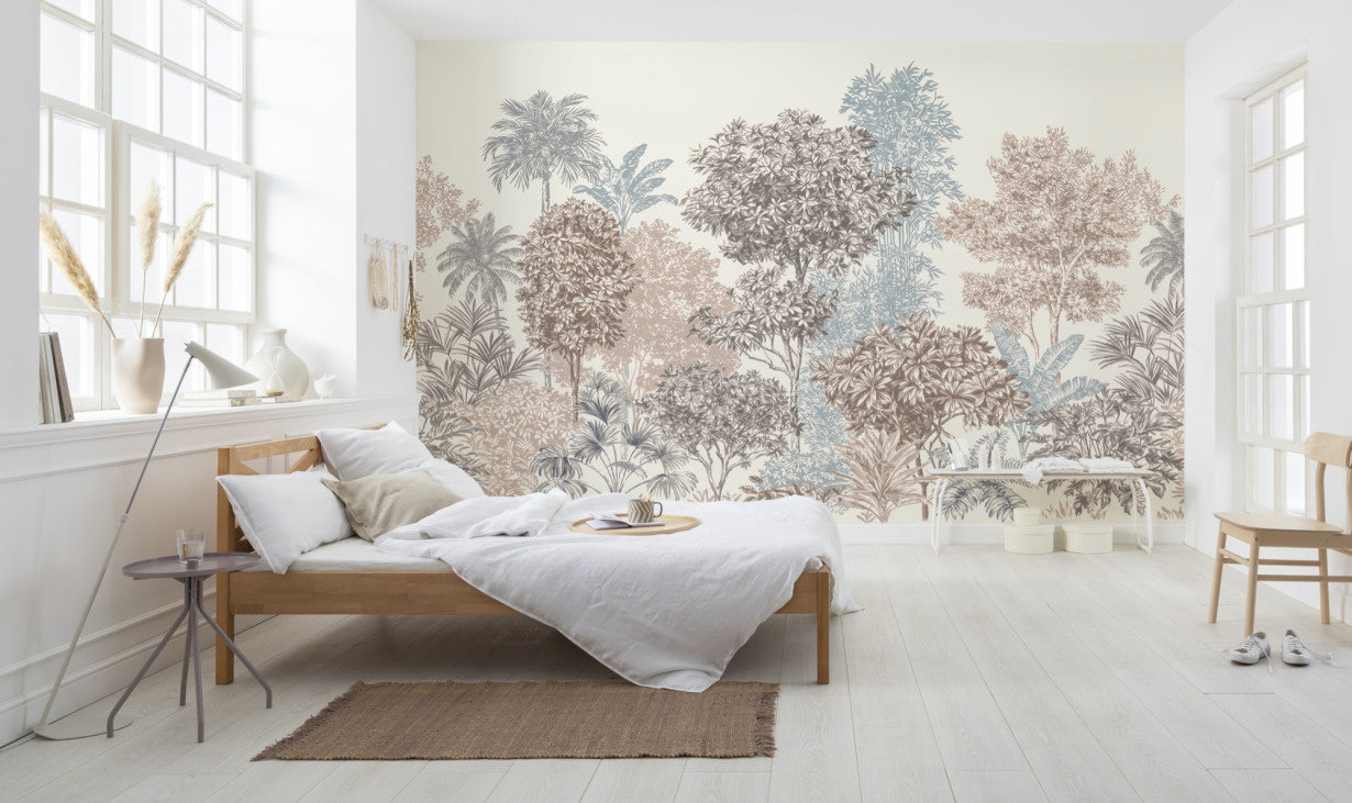 Painted Trees - Custom Sized Mural Wallpaper (per m2)