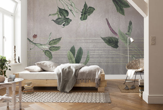 Tropic Concrete - Custom Sized Mural Wallpaper (per m2)