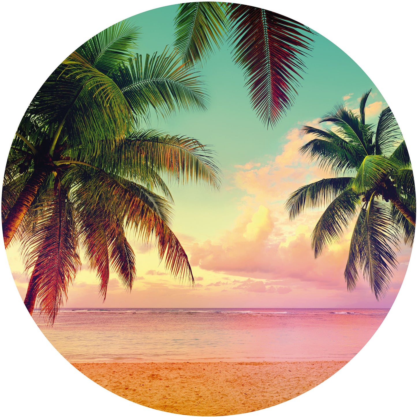 Getaway - Circular Mural - Self Adhesive
