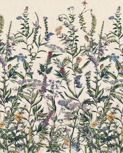 Flowering Herbs - Custom Sized Mural Wallpaper (per m2)