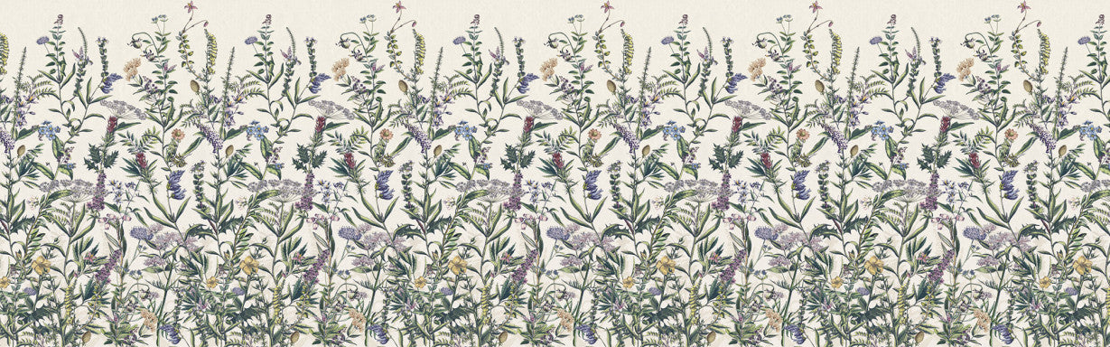 Flowering Herbs - Custom Sized Mural Wallpaper (per m2)