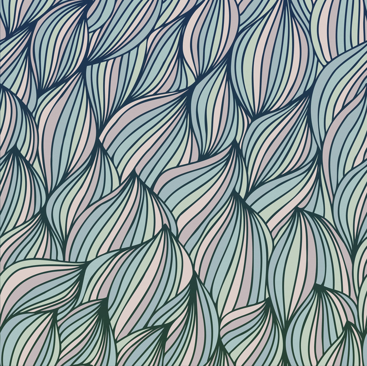 Sample – Gentle Waves - Custom Sized Wallpaper Mural (per m2)