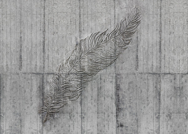 Sample – Concrete Feather - Custom Sized Wallpaper Mural (per m2)
