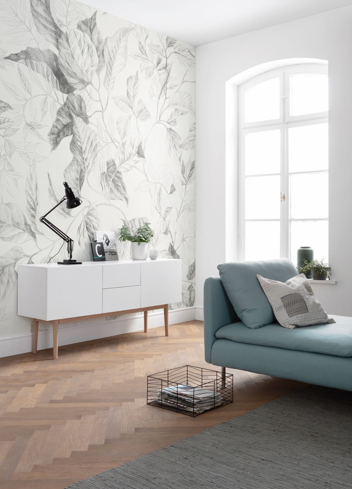 Jeu De Feuilles - Custom Sized Wallpaper Mural (per m2)