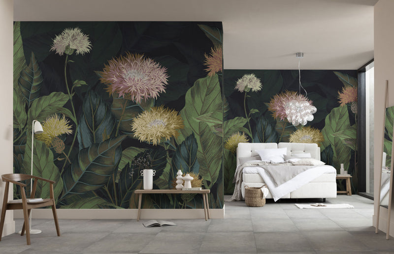Flowerly - Mural Wallpaper - 250 cm High x 400 cm Wide