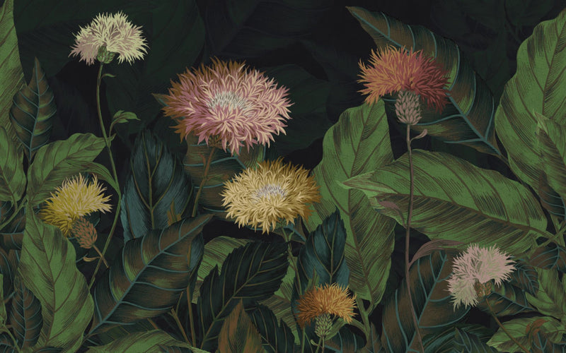 Flowerly - Mural Wallpaper - 250 cm High x 400 cm Wide