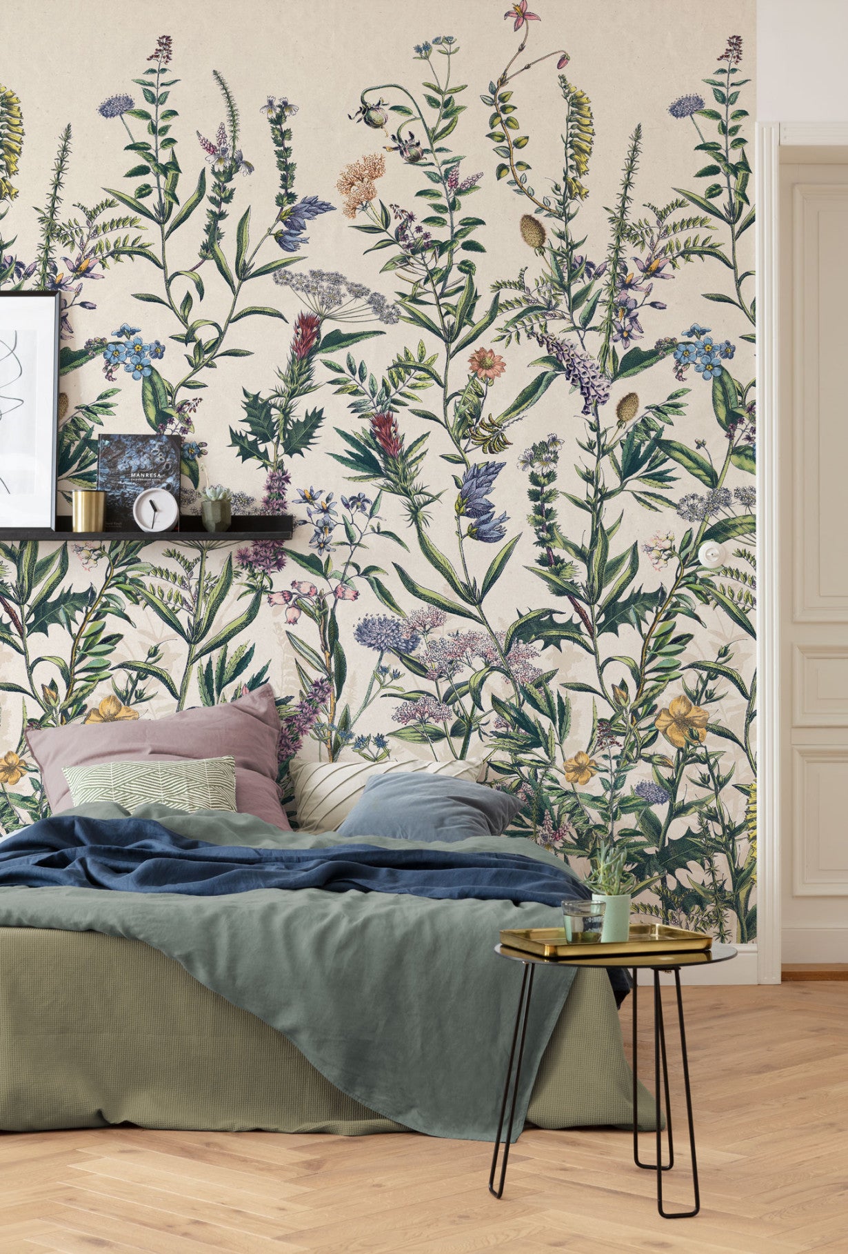 Flowering Herbs - Custom Sized Mural Wallpaper (per m2)