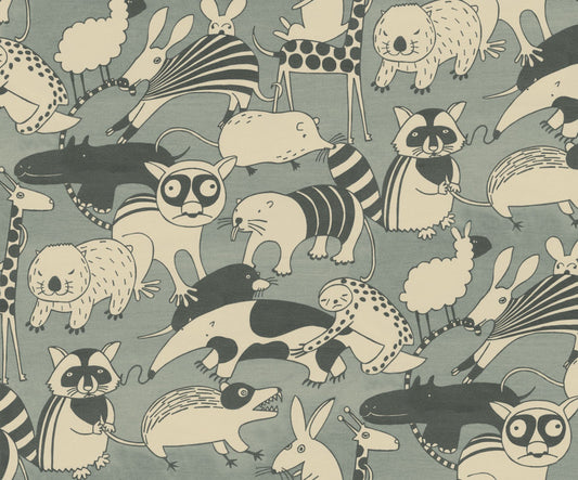 Wobble Zoo - Custom Sized Wallpaper Mural (per m2)
