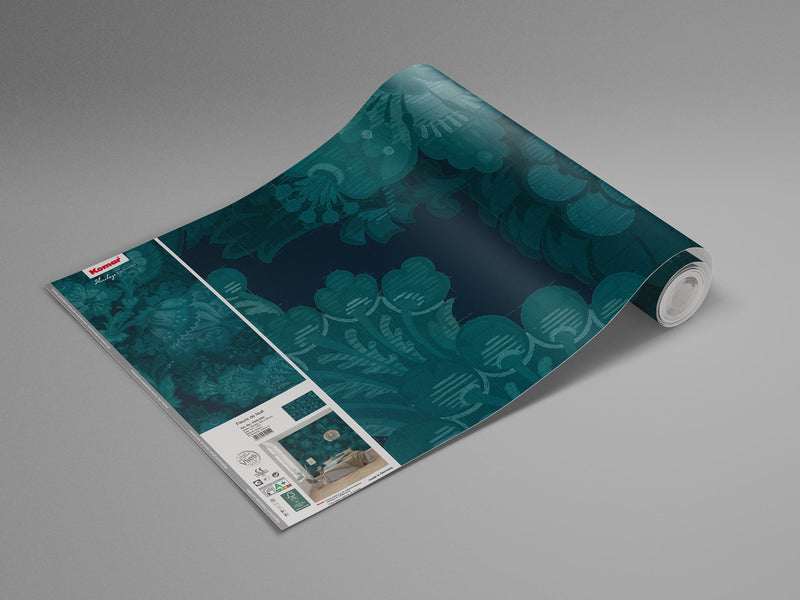 Midnight Botanica - Custom Sized Wallpaper Mural (per m2)