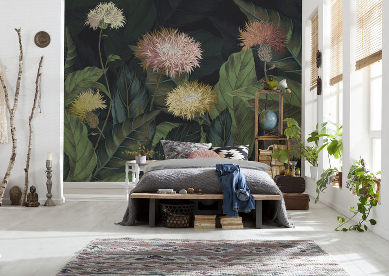 Flowerly - Mural Wallpaper - 250 cm High x 400 cm Wide