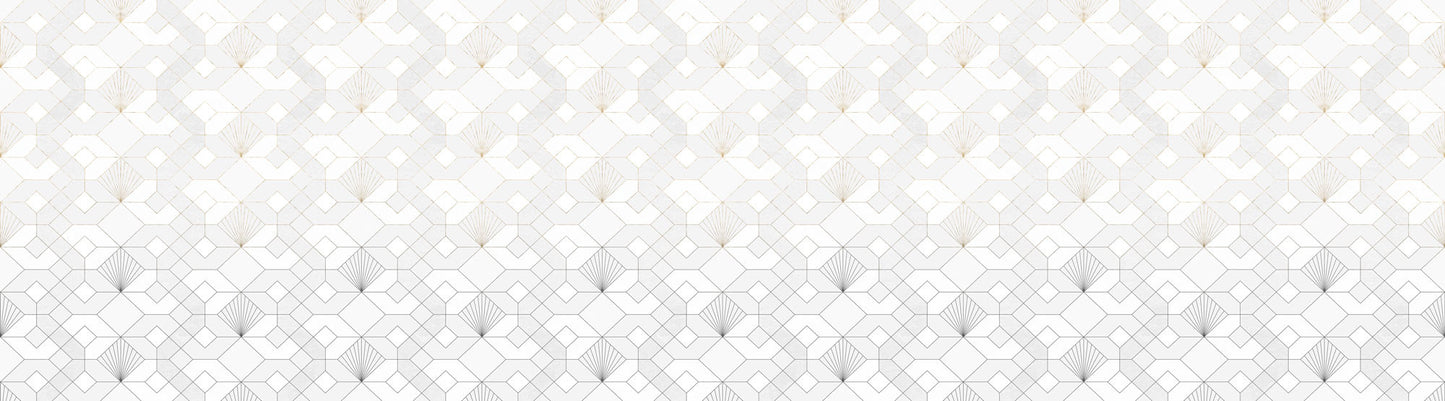 Deco Obsidian - Grey - Custom Sized Wallpaper Mural (per m2)