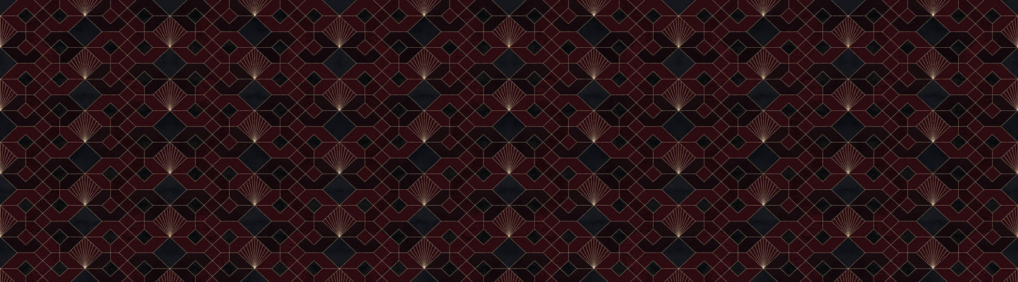 Deco Obsidian - Onyx - Custom Sized Wallpaper Mural (per m2)