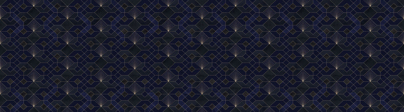 Deco Obsidian - Blue - Custom Sized Wallpaper Mural (per m2)