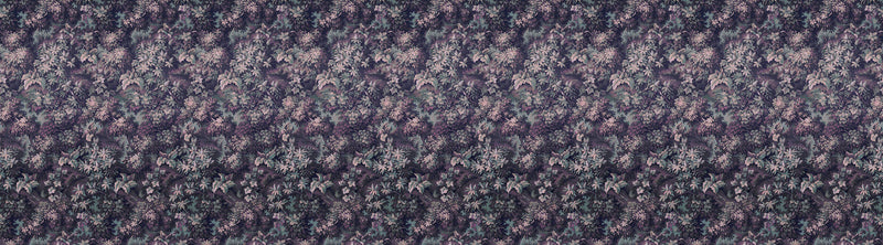 Verdant Grove - Midnight Pink - Custom Sized Wallpaper Mural (per m2)
