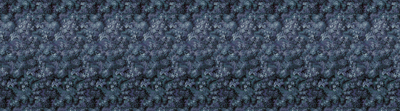 Verdant Grove - Midnight Blue - Custom Sized Wallpaper Mural (per m2)