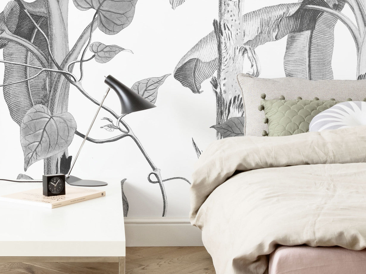 Croissances Monochrome - Custom Sized Mural Wallpaper (per m2)