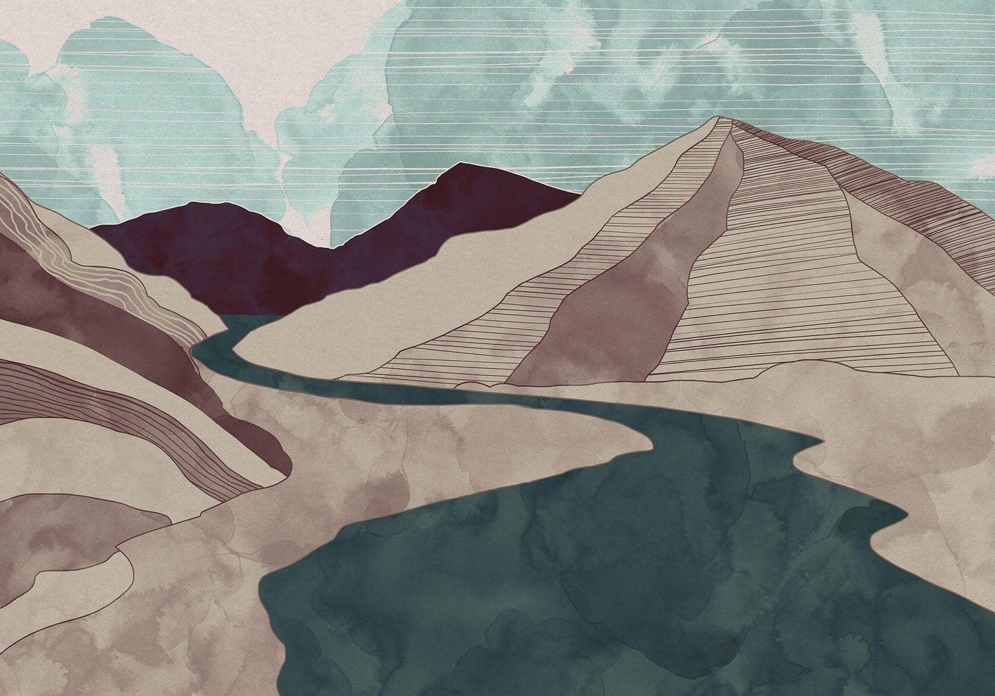 Sample – Terra - Custom Sized Mural Wallpaper (per m2)
