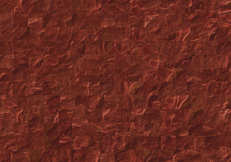 Red Slate Tiles - Custom Sized Mural Wallpaper (per m2)