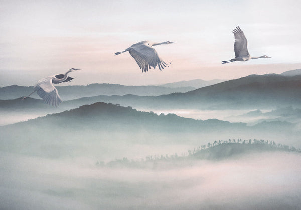 Sample – Mystic Cranes - Custom Sized Mural Wallpaper (per m2)