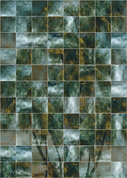 Palm Puzzle - Custom Sized Mural Wallpaper (per m2)