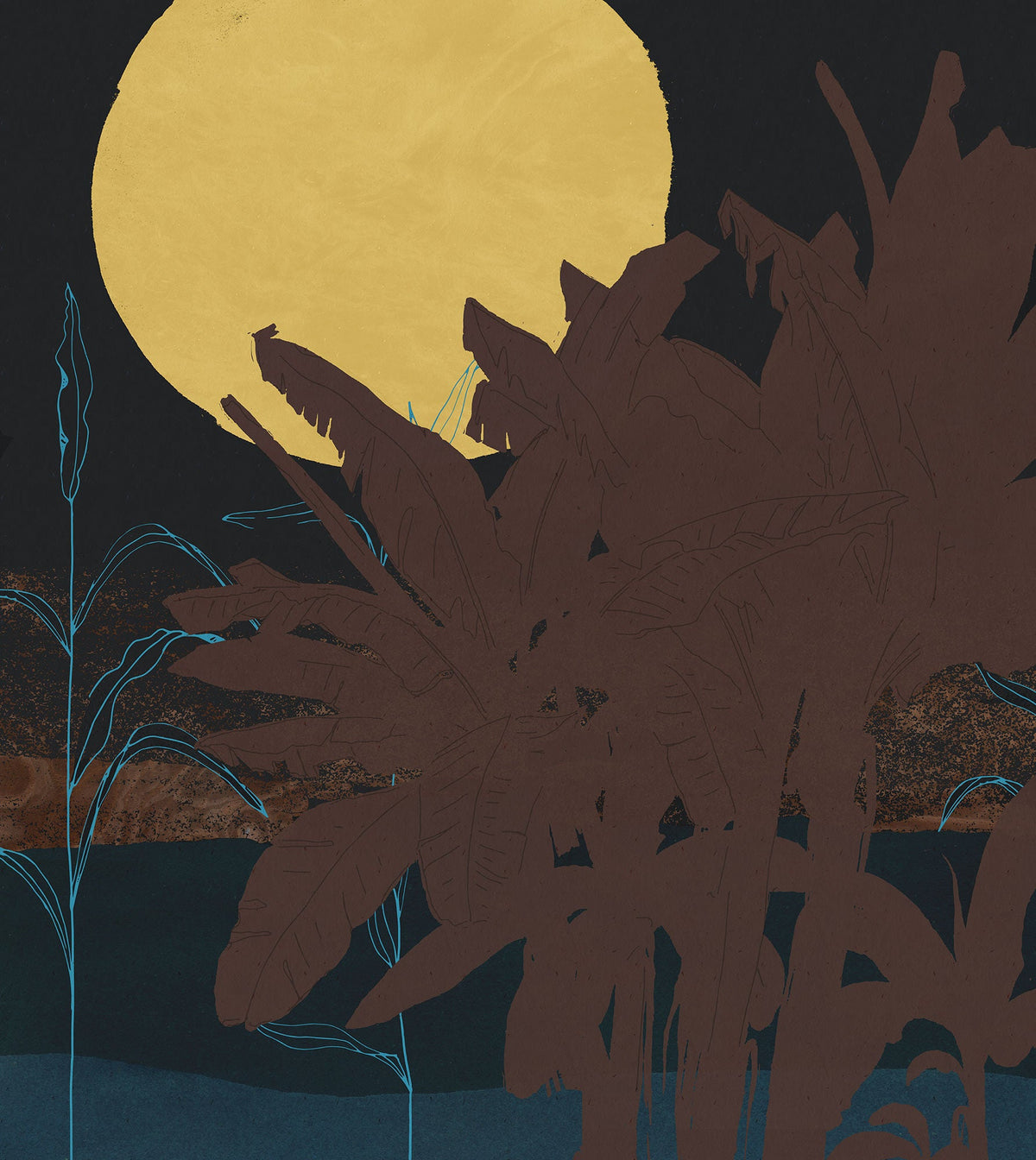 Sample – Supermoon - Custom Sized Mural Wallpaper (per m2)