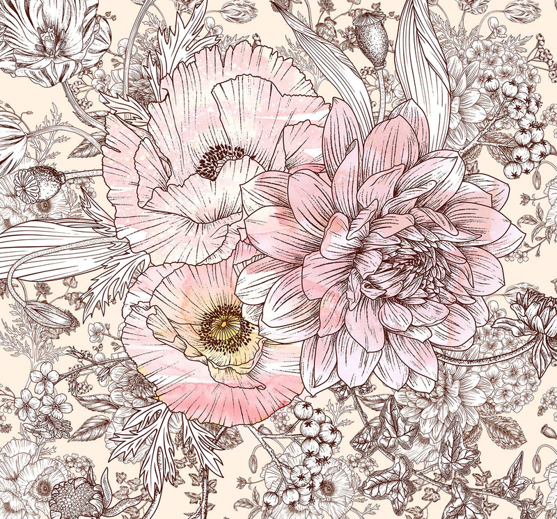 Allegra - Custom Sized Mural Wallpaper (per m2)