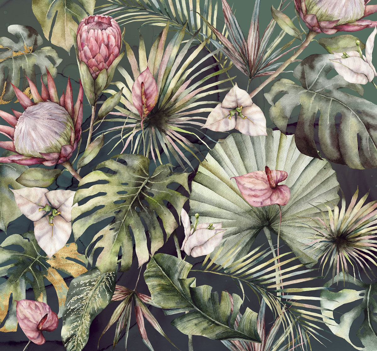 Sample – Monsterawelt - Custom Sized Mural Wallpaper (per m2)