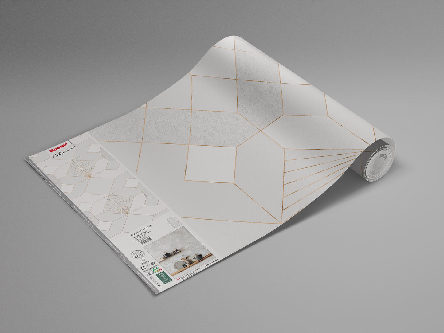 Sample – Deco Obsidian - Grey - Custom Sized Wallpaper Mural (per m2)